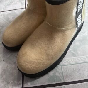 UGG Cream and Black Waterproof Boots